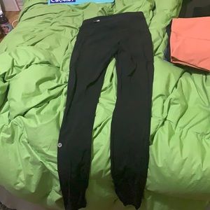 Black super soft lululemon leggings size 2